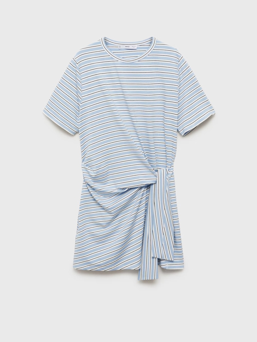 Mango SHORT STRIPED DRESS WITH KNOT